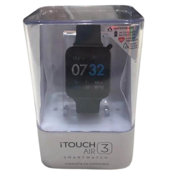 iTOUCH Wearables Itouch Air 3 Smartwatch With Black Case And Black